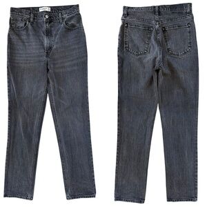 Abercrombie ‘90s Straight Ultra High Rise Faded Black-ish Gray Jeans Size 6 LONG